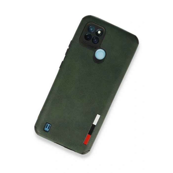 Realme C25Y Kılıf Loop Deri Silikon - Yeşil