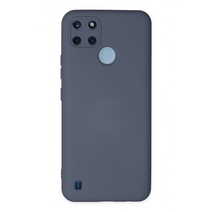 Realme C25Y Kılıf Nano içi Kadife Silikon - Gri