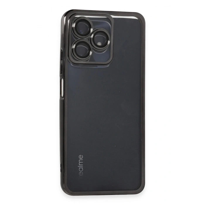 Realme C53 Kılıf Lensli Silikon - Siyah