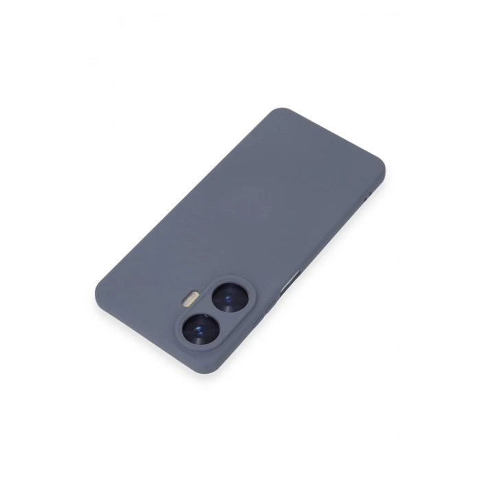 Realme C55 Kılıf Nano içi Kadife Silikon - Gri