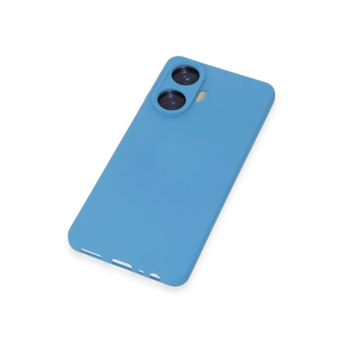 Realme C55 Kılıf Nano içi Kadife Silikon - Mavi