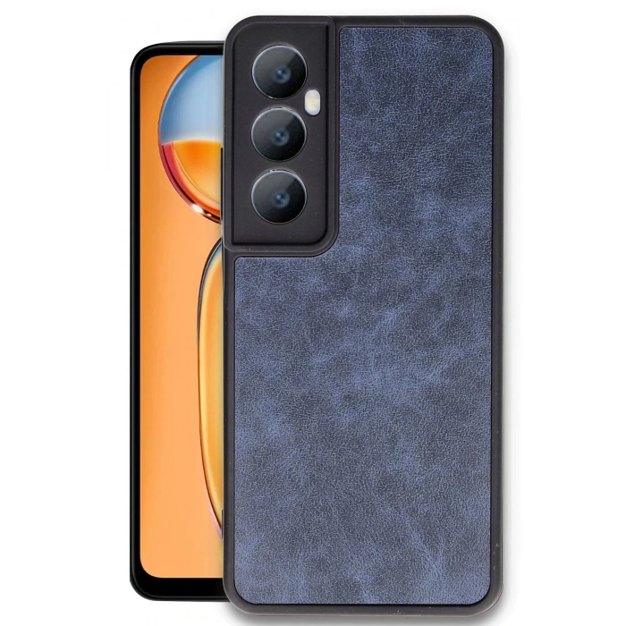Realme C65 Kılıf Aras Deri Kapak - Lacivert