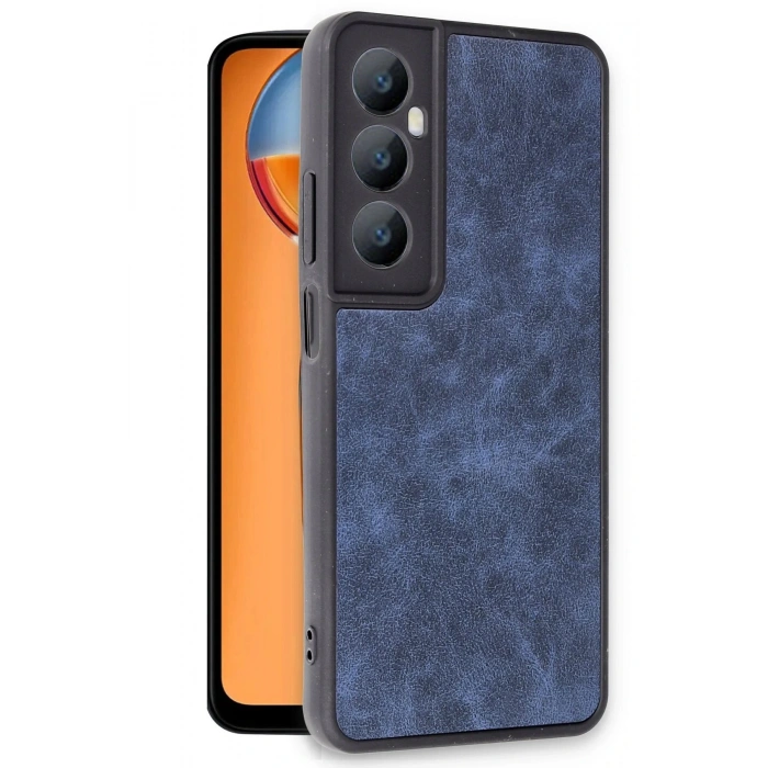 Realme C65 Kılıf Aras Deri Kapak - Lacivert