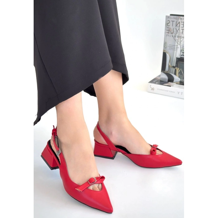 Rewat Kırmızı Cilt Topuklu Ayakkabı