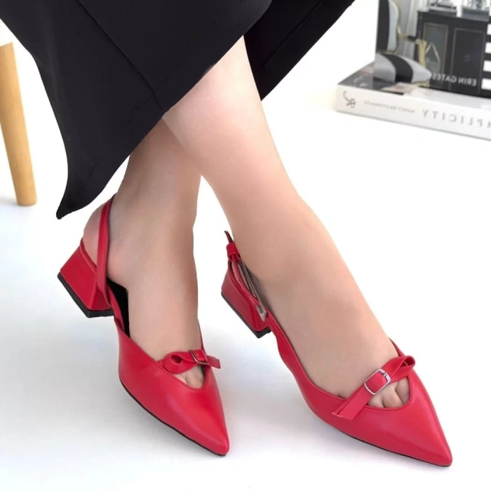 Rewat Kırmızı Cilt Topuklu Ayakkabı