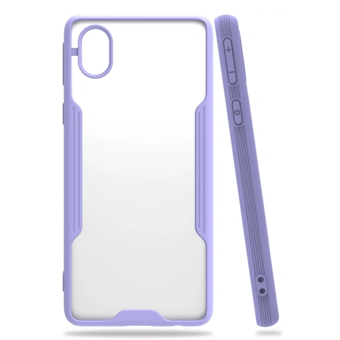 Samsung Galaxy A01 Core Kılıf Platin Silikon - Lila