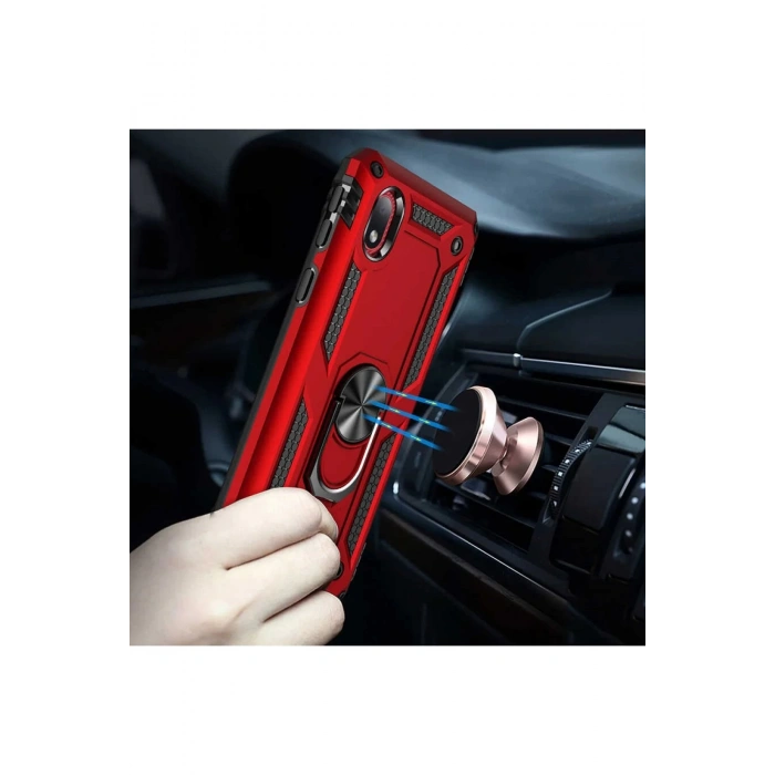 Samsung Galaxy A01 Core Kılıf Sofya Yüzüklü Silikon Kapak - Gold