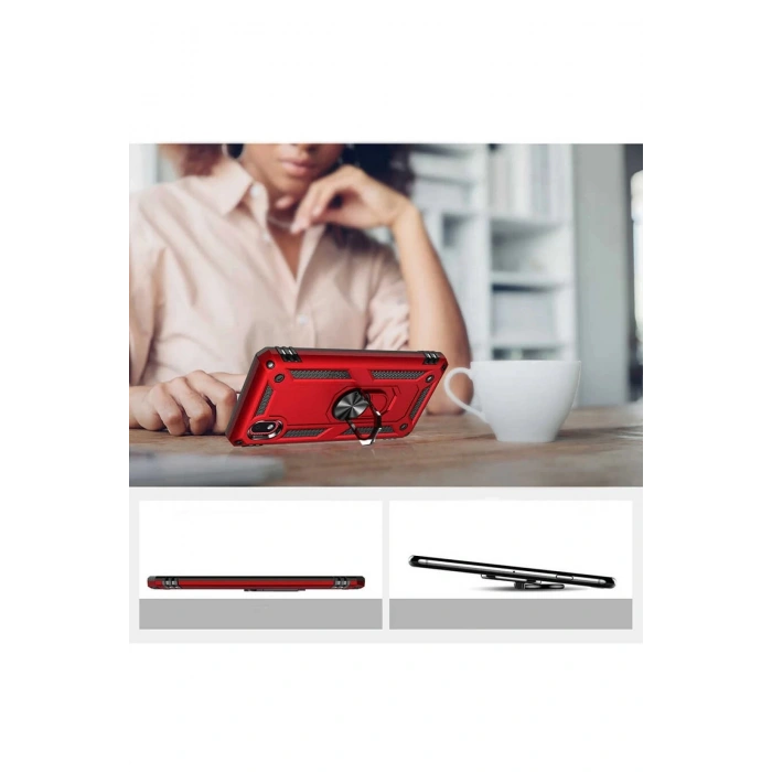 Samsung Galaxy A01 Core Kılıf Sofya Yüzüklü Silikon Kapak - Lacivert