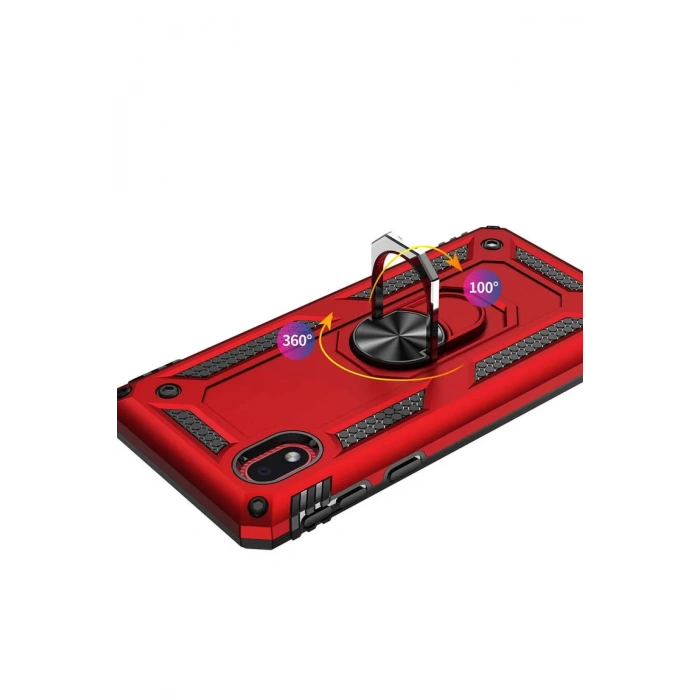 Samsung Galaxy A01 Core Kılıf Sofya Yüzüklü Silikon Kapak - Rose