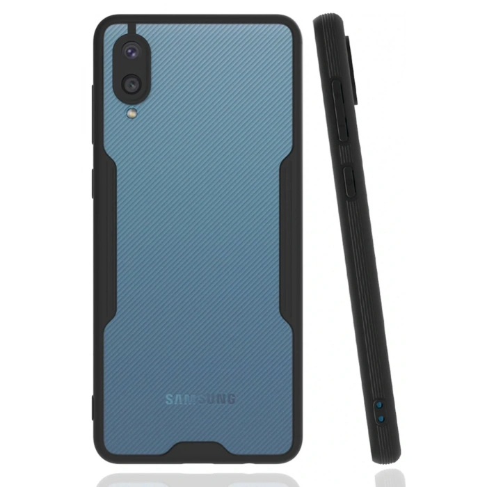 Samsung Galaxy A02 Kılıf Platin Silikon - Siyah