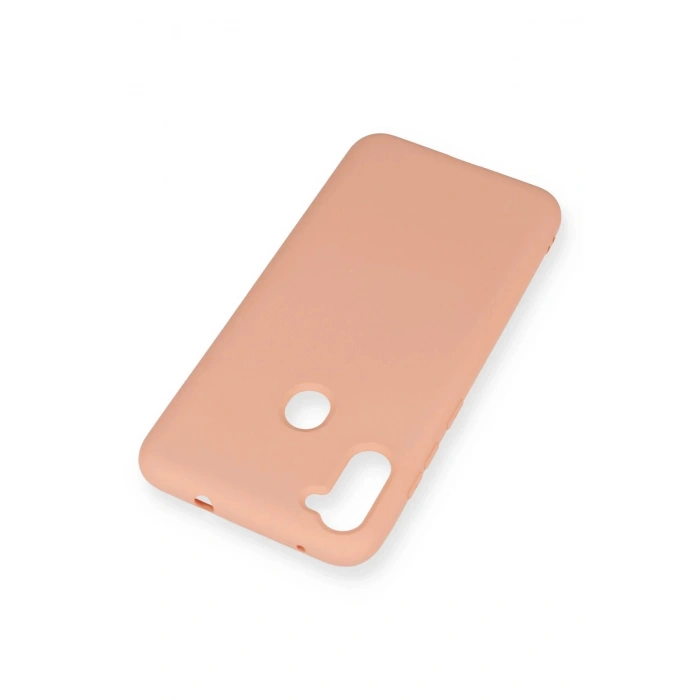 Samsung Galaxy A11 Kılıf Nano içi Kadife Silikon - Pudra