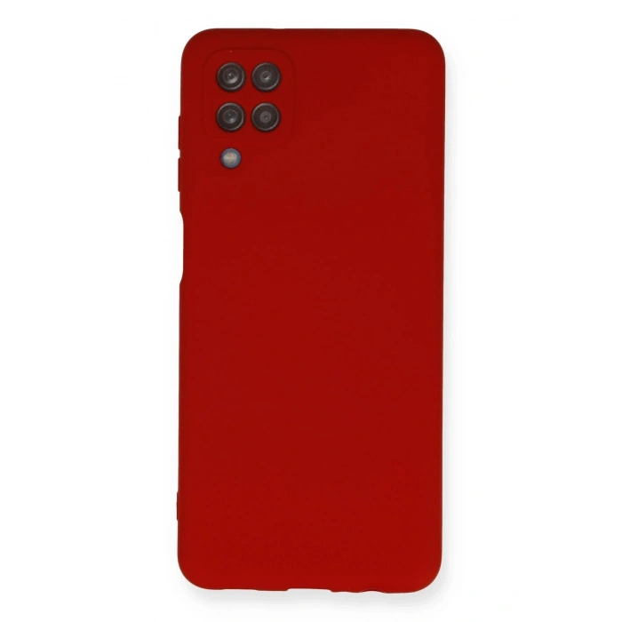 Samsung Galaxy A12 Kılıf Nano içi Kadife Silikon - Kırmızı