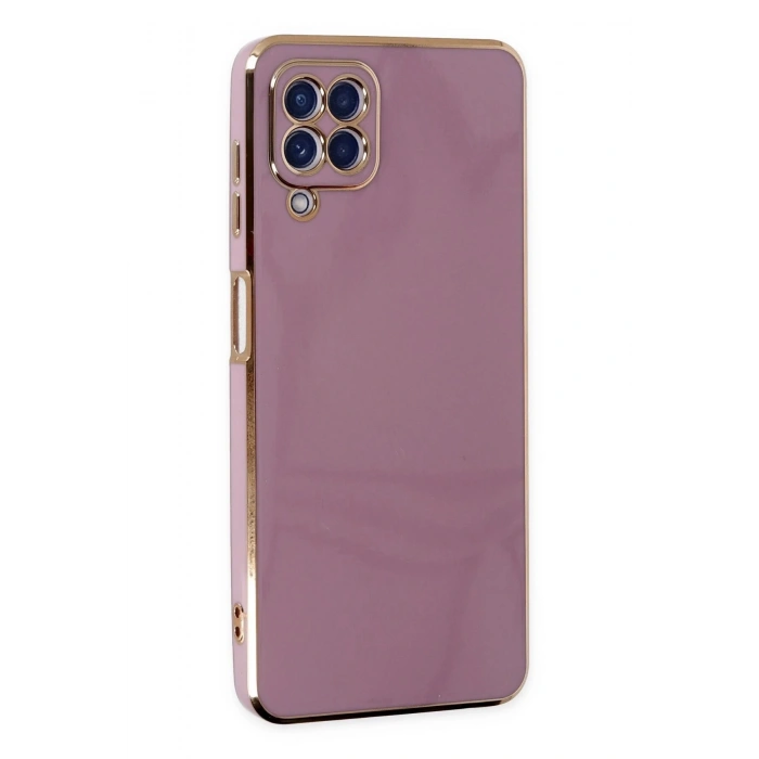 Samsung Galaxy A12 Kılıf Volet Silikon - Mor