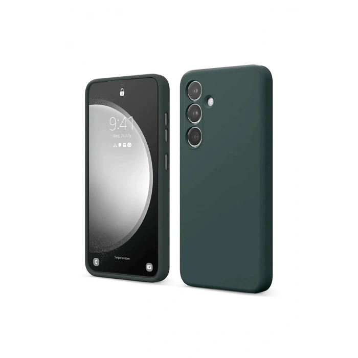 Samsung Galaxy A14 4G Kılıf First Silikon - Koyu Yeşil