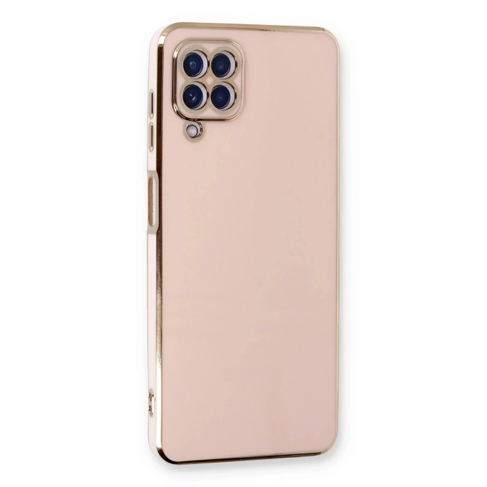 Samsung Galaxy A22 Kılıf Volet Silikon - Pembe