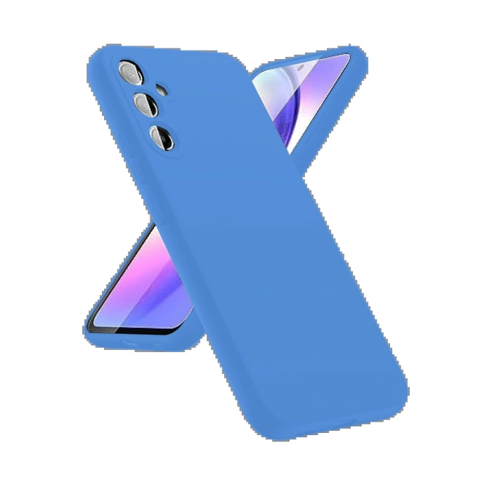 Samsung Galaxy A24 4G Kılıf First Silikon - Mavi