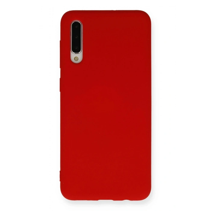 Samsung Galaxy A30S Kılıf Nano içi Kadife Silikon - Kırmızı