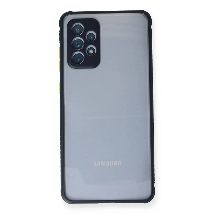 Samsung Galaxy A52 Kılıf Miami Şeffaf Silikon - Lacivert