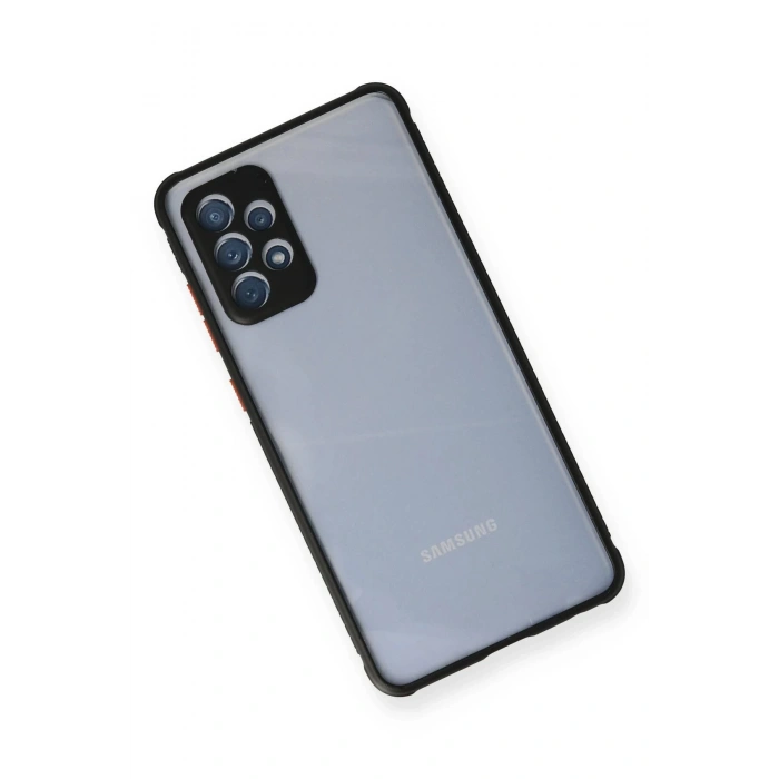 Samsung Galaxy A52 Kılıf Miami Şeffaf Silikon - Siyah