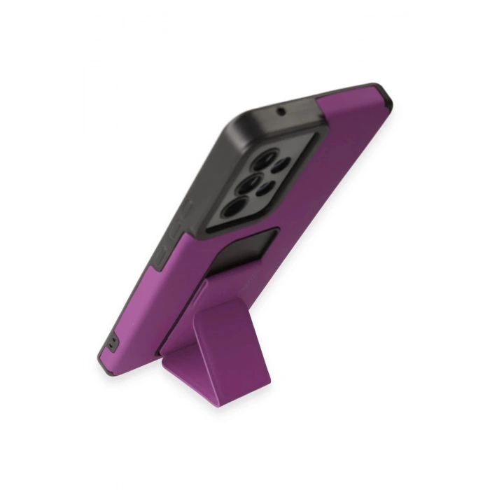 Samsung Galaxy A53 5G Kılıf Mega Standlı Silikon - Mor