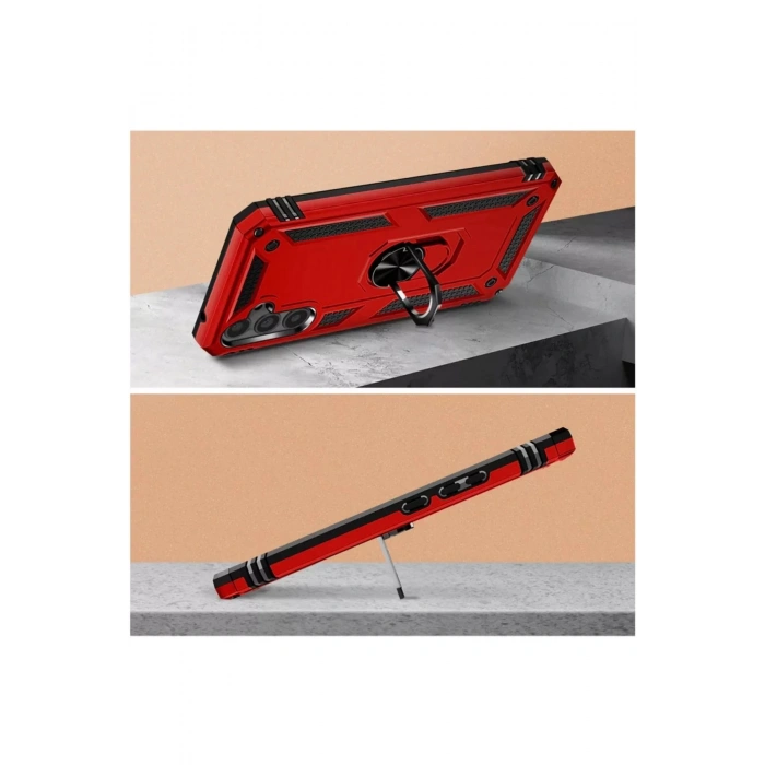 Samsung Galaxy A54 5G Kılıf Sofya Yüzüklü Silikon Kapak - Rose