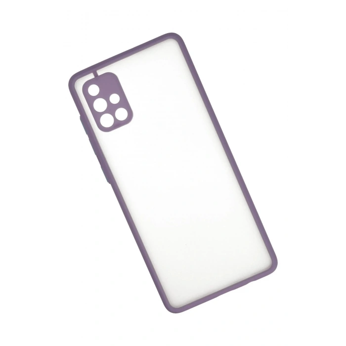 Samsung Galaxy A71 Kılıf Montreal Silikon Kapak - Mor