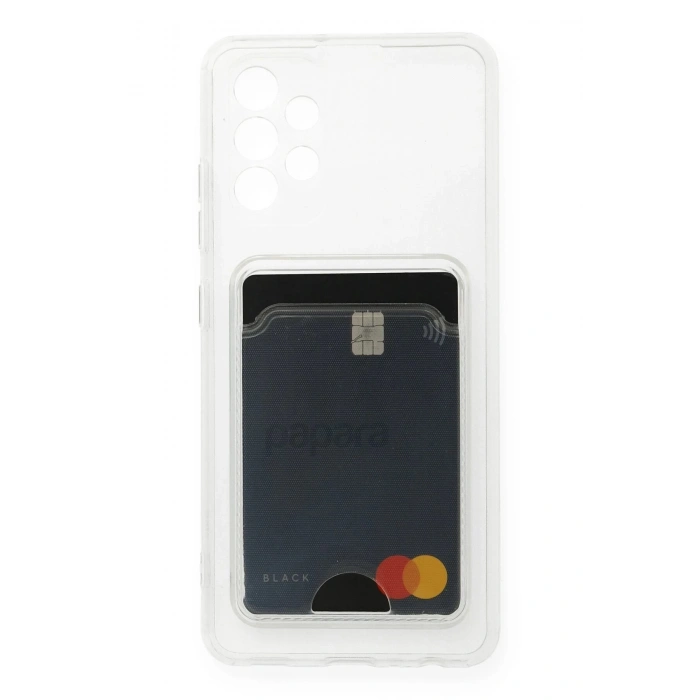Samsung Galaxy A73 5G Kılıf Kart Şeffaf Silikon - Şeffaf