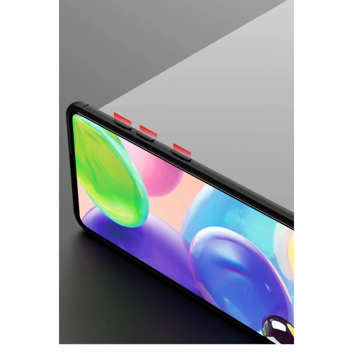 Samsung Galaxy M31 Kılıf Range Yüzüklü Silikon - Siyah