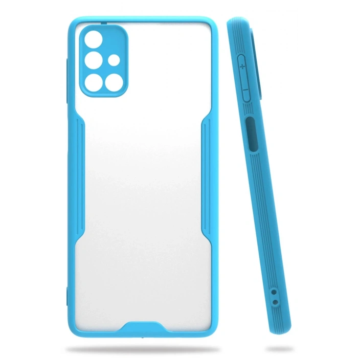 Samsung Galaxy M31S Kılıf Platin Silikon - Mavi