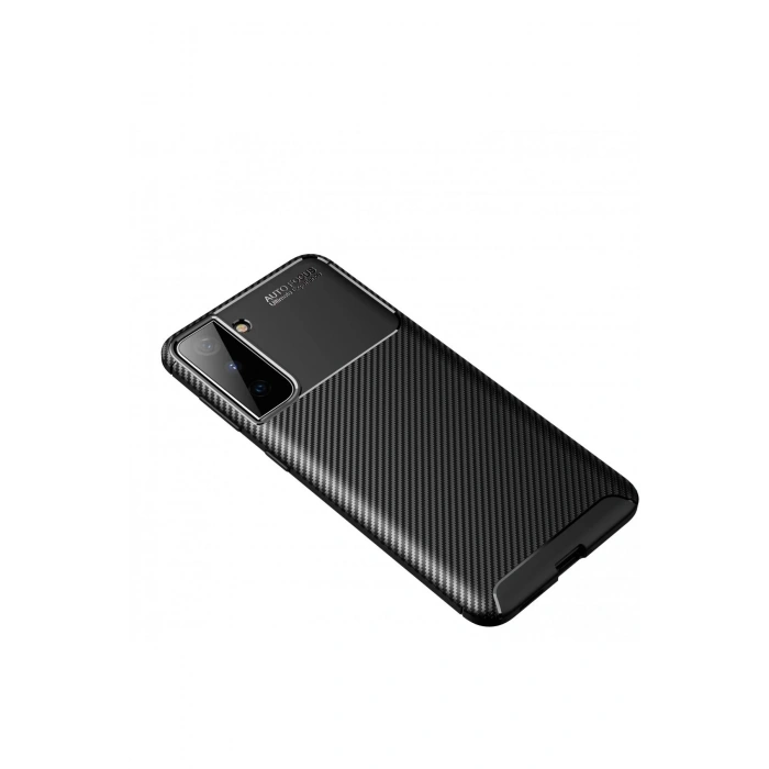 Samsung Galaxy S21 Plus Kılıf Auto Focus Karbon Kapak - Siyah