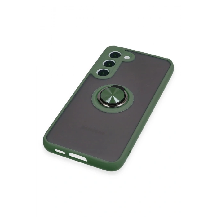 Samsung Galaxy S23 Plus Kılıf Montreal Yüzüklü Silikon Kapak - Yeşil