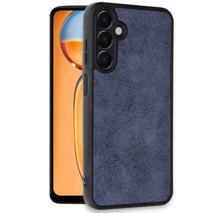 Samsung Galaxy S24 FE Kılıf Aras Deri Kapak - Lacivert