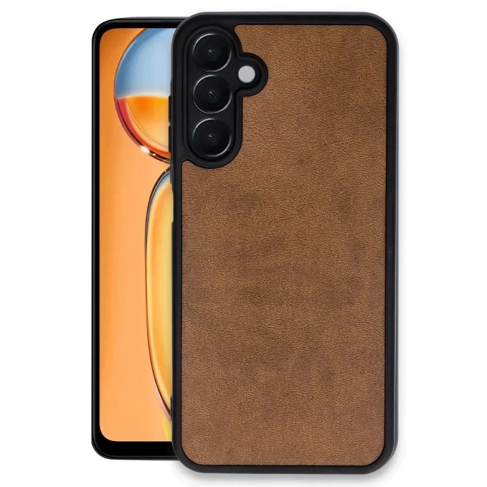 Samsung Galaxy S24 FE Kılıf Aras Deri Kapak - Taba