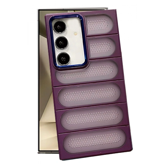 Samsung Galaxy S24 Kılıf Airmax Silikon Kapak - Derin Mor