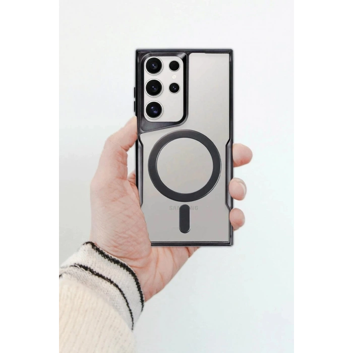 Samsung Galaxy S24 Kılıf Boyi Magsafe Silikon Kapak - Gümüş