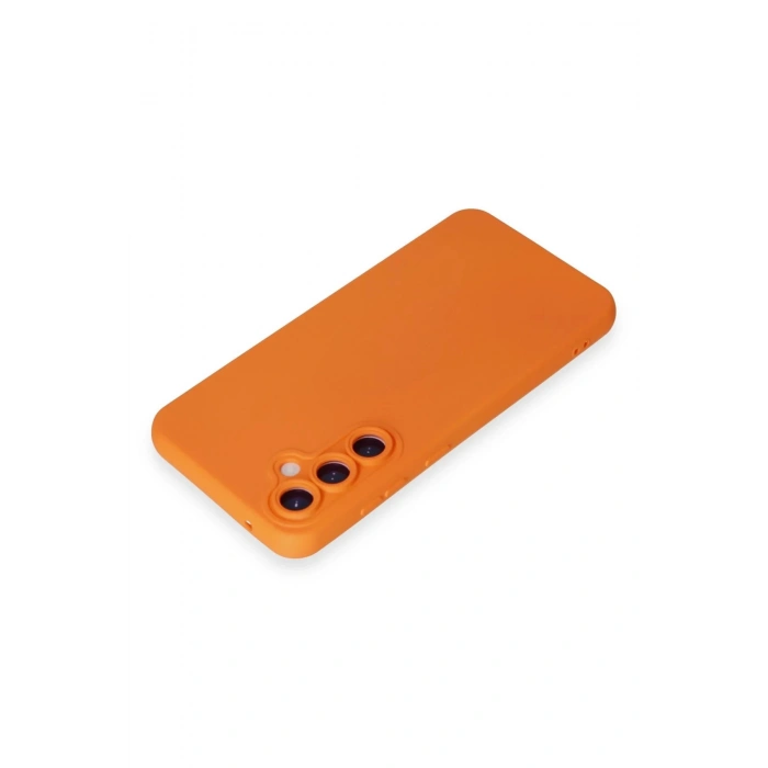 Samsung Galaxy S24 Kılıf Nano içi Kadife Silikon - Turuncu
