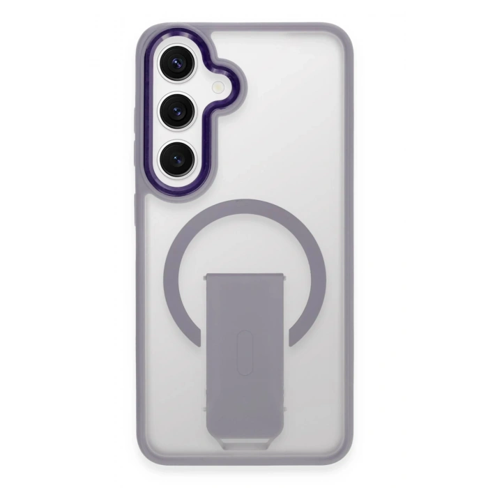 Samsung Galaxy S24 Plus Tork Magsafe Standlı Kapak - Lila