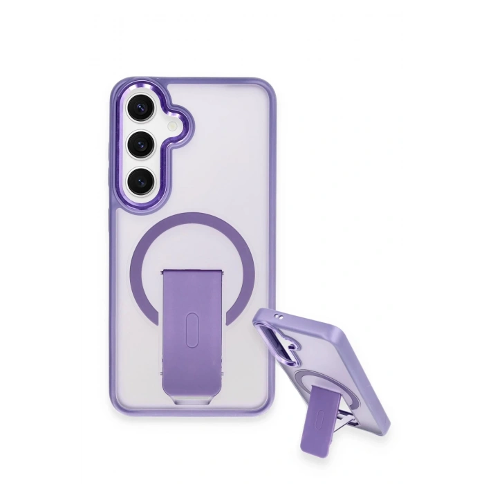 Samsung Galaxy S24 Plus Tork Magsafe Standlı Kapak - Lila