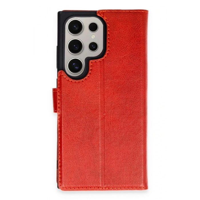 Samsung Galaxy S24 Ultra Kılıf Trend S Plus Kapaklı Kılıf - Kırmızı