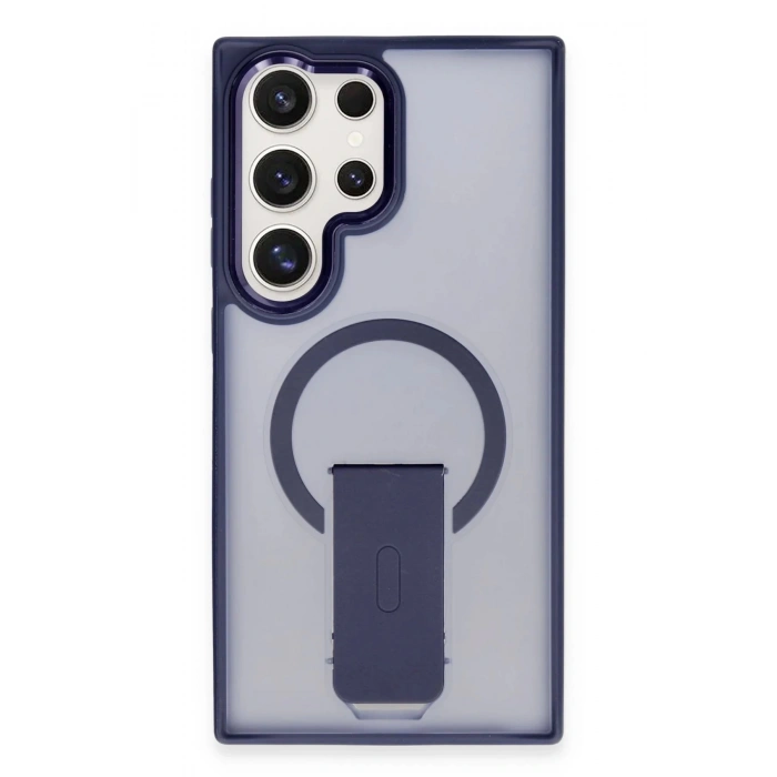 Samsung Galaxy S24 Ultra Tork Magsafe Standlı Kapak - Lacivert