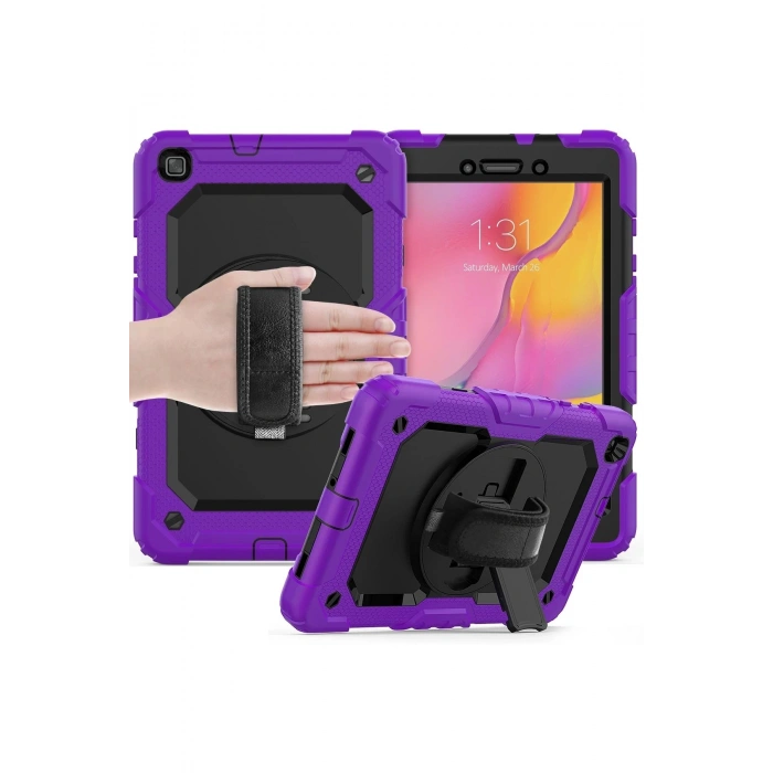 Samsung Galaxy T290 Tab A 8 Kılıf Pars Tablet Kapak - Mor