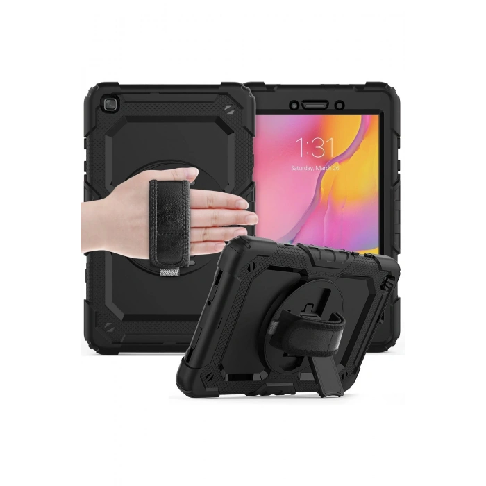 Samsung Galaxy T290 Tab A 8 Kılıf Pars Tablet Kapak - Siyah