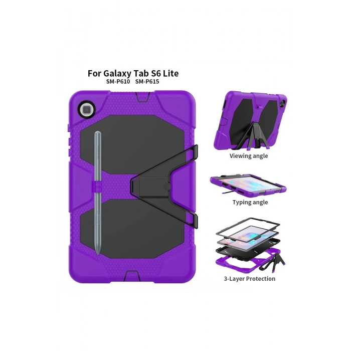 Samsung Galaxy T500 Tab A7 10.4 Kılıf Griffin Tablet Kapak - Mor