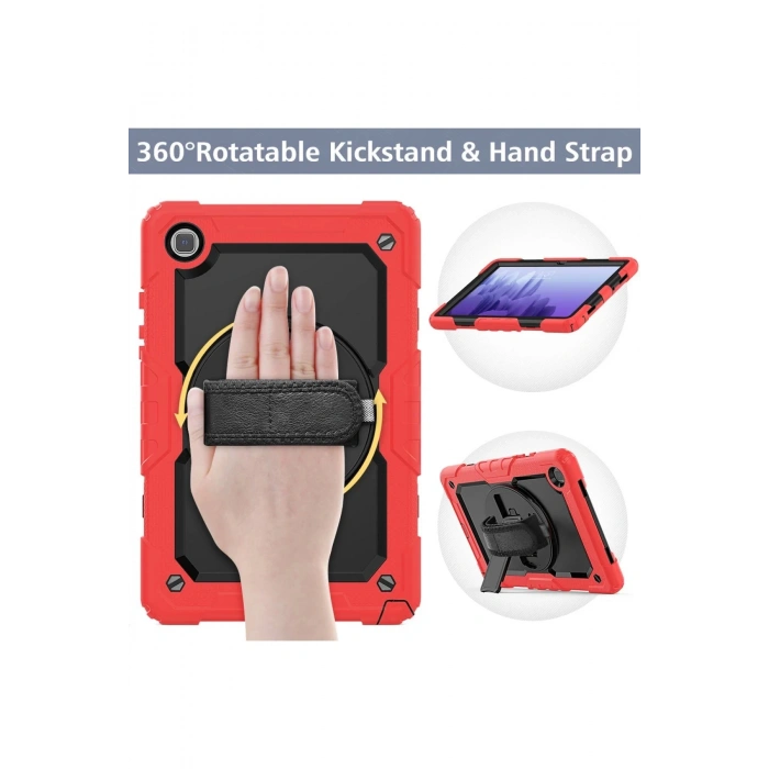 Samsung Galaxy T500 Tab A7 10.4 Kılıf Pars Tablet Kapak - Kırmızı