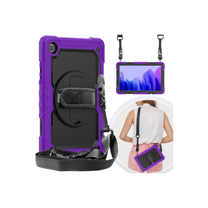 Samsung Galaxy T500 Tab A7 10.4 Kılıf Pars Tablet Kapak - Mor