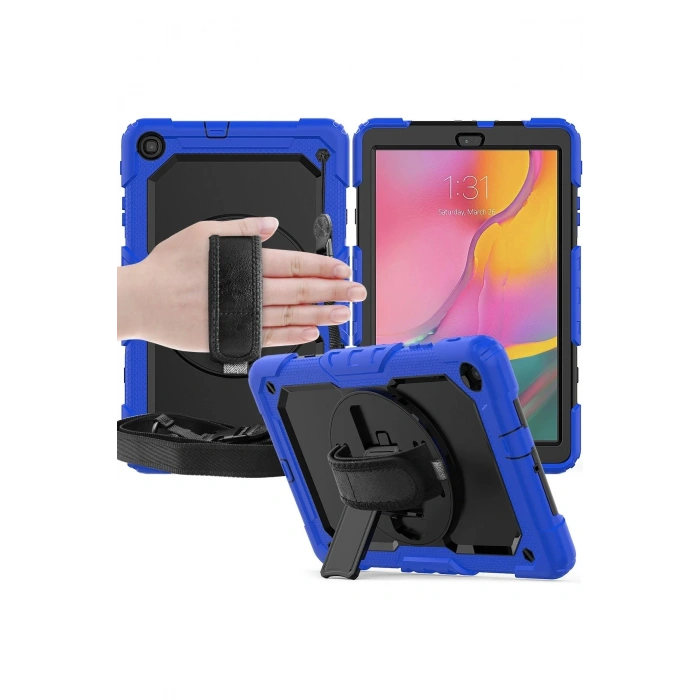 Samsung Galaxy T510 Tab A 10.1 Kılıf Pars Tablet Kapak - Mavi