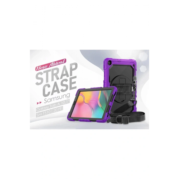 Samsung Galaxy T510 Tab A 10.1 Kılıf Pars Tablet Kapak - Mor