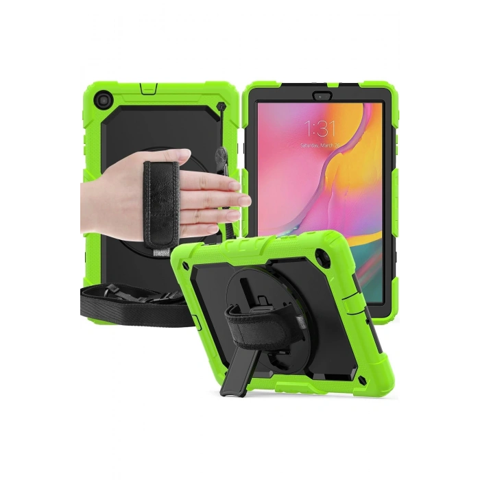 Samsung Galaxy T510 Tab A 10.1 Kılıf Pars Tablet Kapak - Yeşil