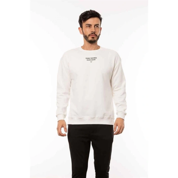 Sırt Baskılı Oversize Erkek Sweatshirt
