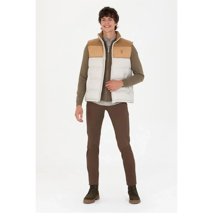 Şişme Renk Blok Erkek Yelek